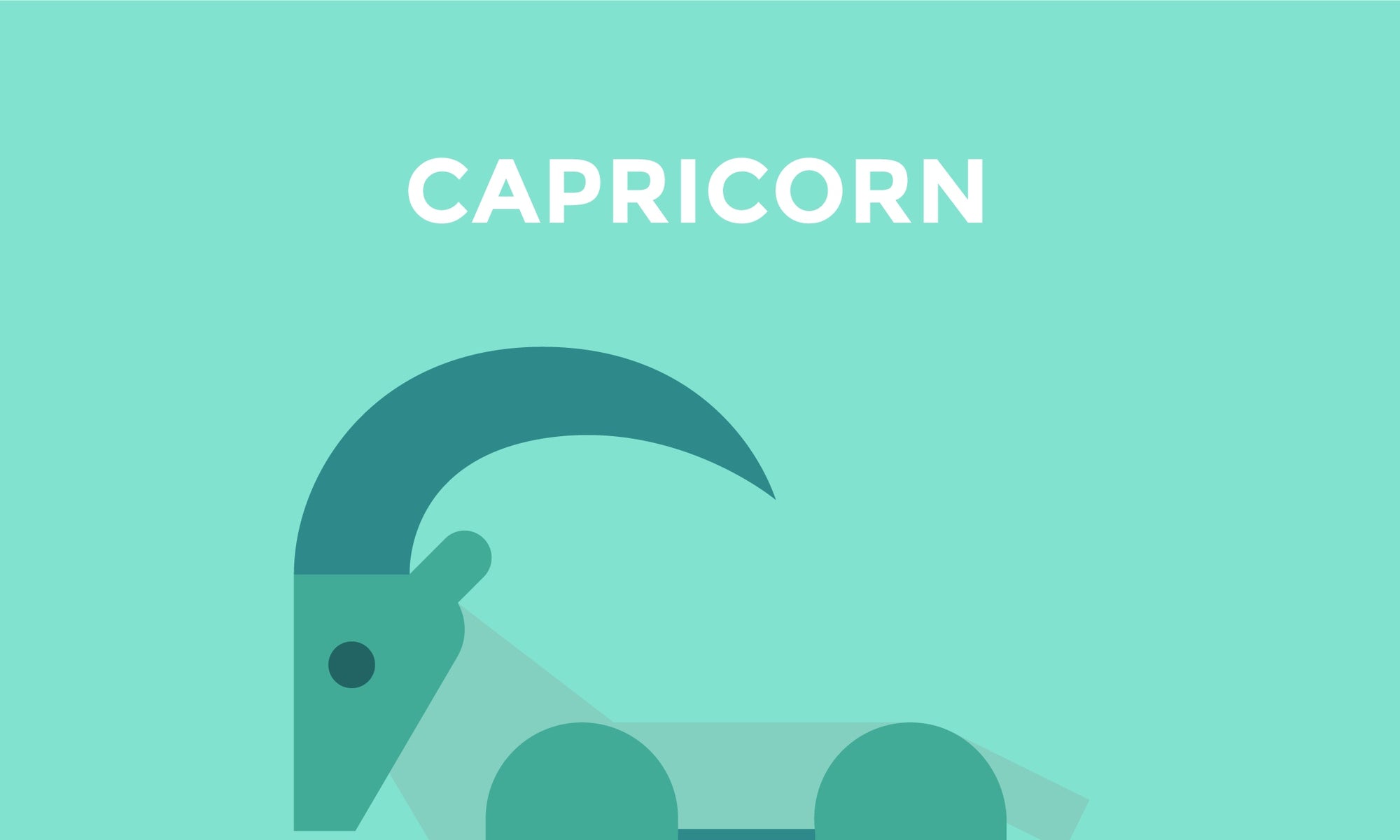 animation of goat with caption capricorn