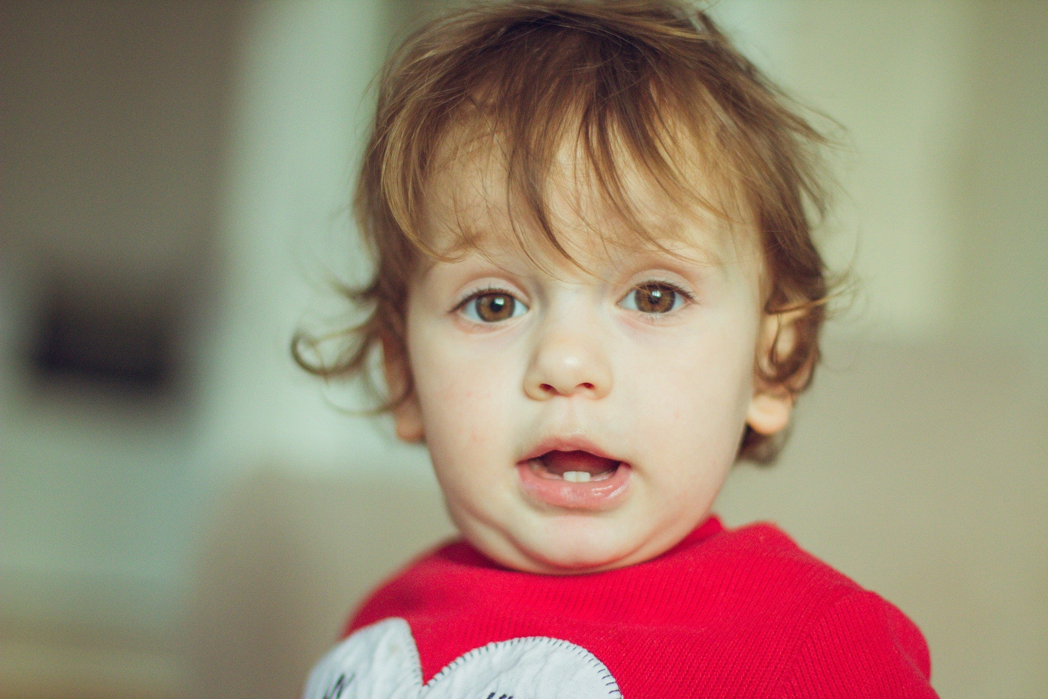 little boy with two teeth.