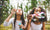 young girls playing with bubbles